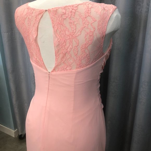 NEW Coral Blush  Mother of the Bride/Groom Elegant Formal Long Dress Bridesmaid - Picture 12 of 14